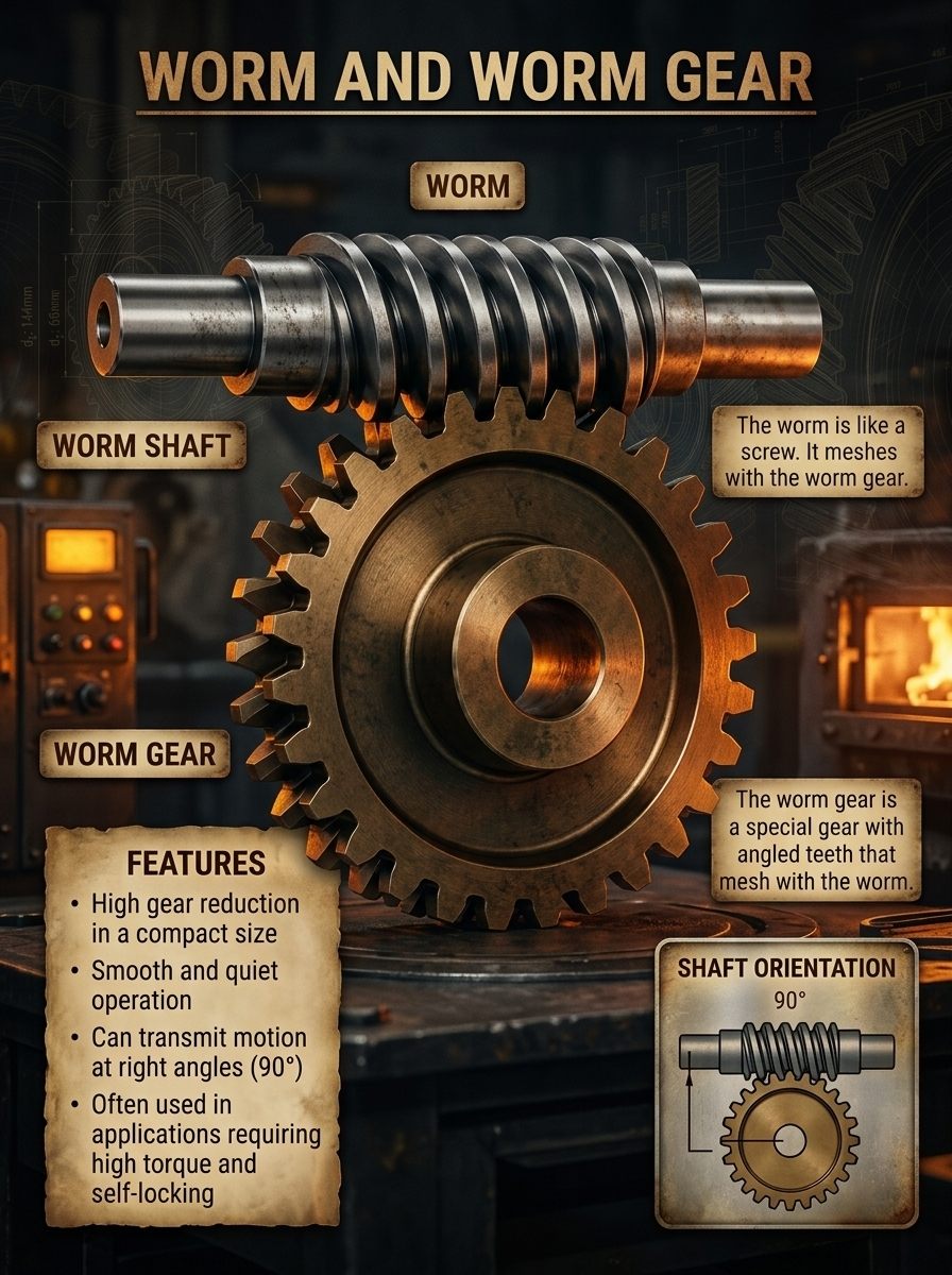 Worm Gear Web Story cover — worm and worm gear features and applications