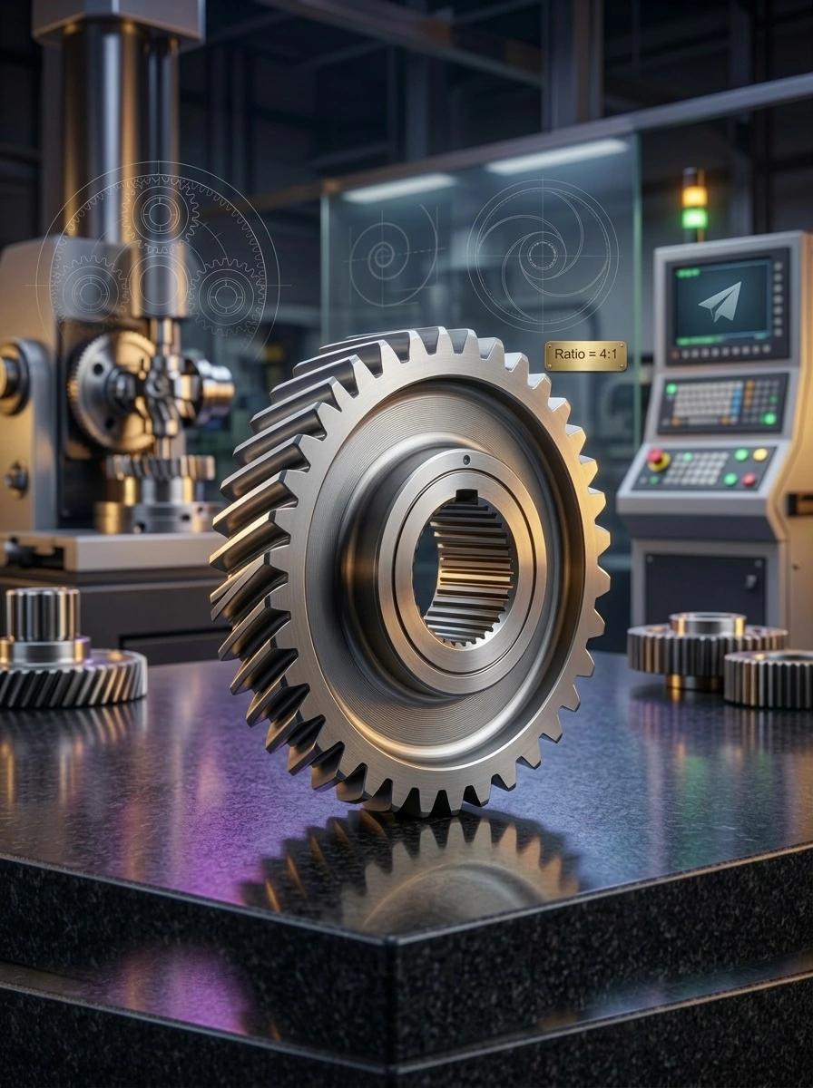 Helical Gear Web Story cover — gear ratio and milling setup essentials